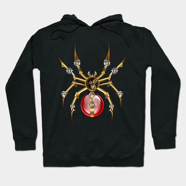 STEAMPUNK SPIDER WITH RED BELLY Hoodie by KutieKoot T's